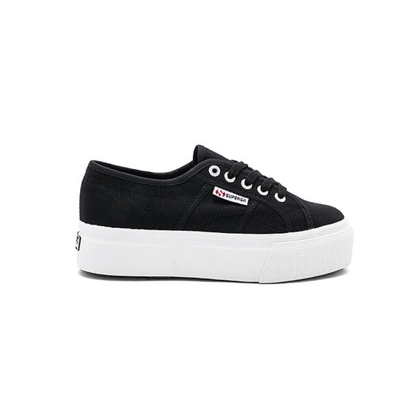 * NEW Superga 2790 Platform Sneaker Black & White - Picture 2 of 8